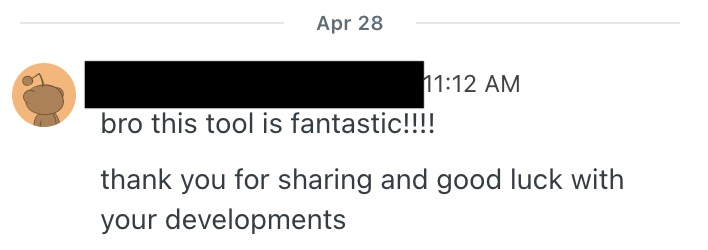 User feedback: this tool is fantastic